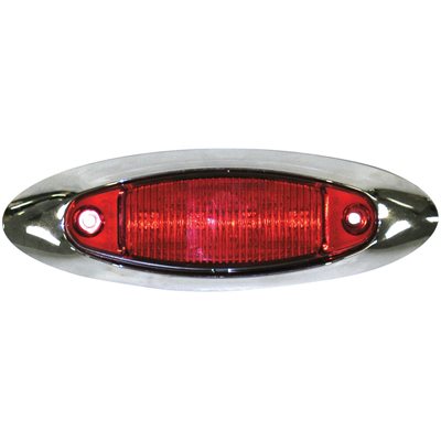 Light LED M / C OBLG W / CHRM BZL 4.75"X 1.50" MV