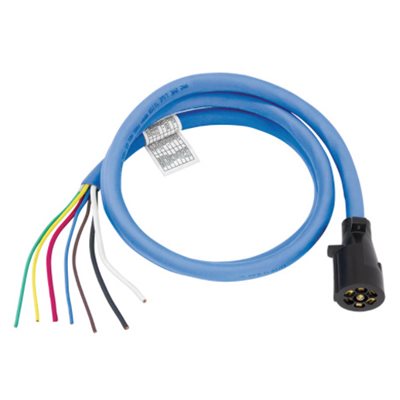 Plug 7-Way RV 6ft Cord Molded Blue